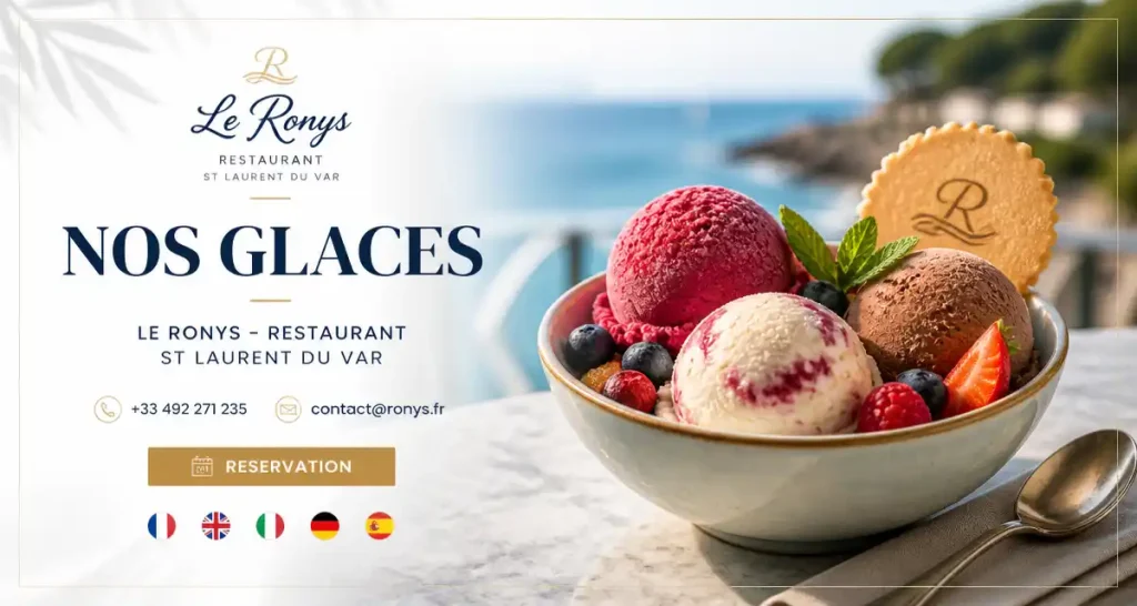 Nos Glaces – Le Ronys – Restaurant St Laurent du Var