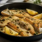 Cuisson poisson julienne : julienne juste saisie, sauce moutarde-crème