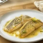 Filet de loup de mer recette au beurre citron, romarin et citron