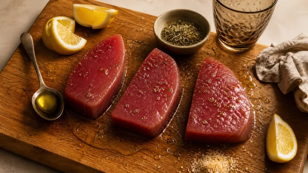 230 °C, citron et cuisson courte : le trio pour garder le thon rouge moelleux au four