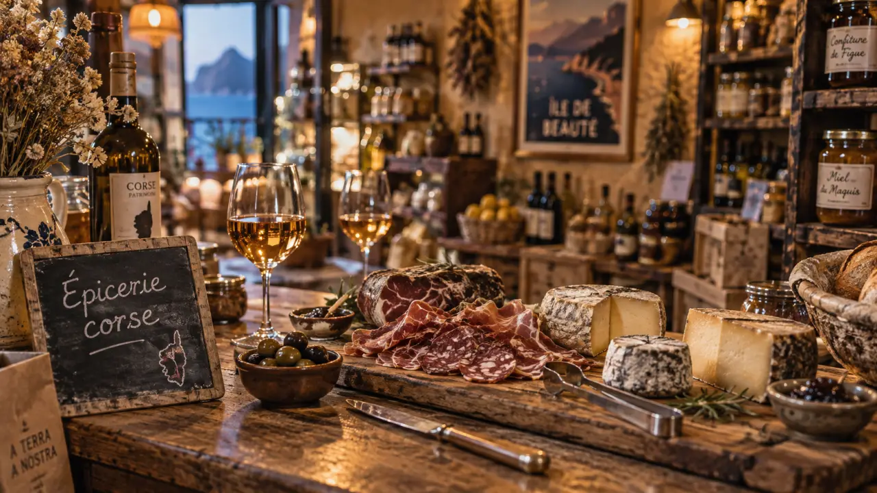 a serena épicerie fine corse à Antibes : charcuterie corse et bar à vins