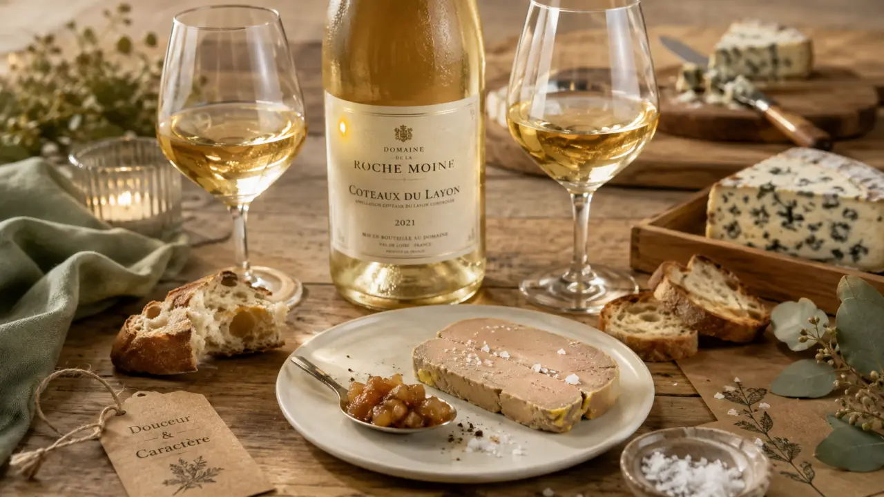 Bonnezeaux accord mets vins : foie gras, fromages bleus et desserts
