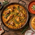 Espagne spécialités : paella valencienne, gazpacho rouge et tortilla de patatas