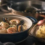 Fruit de mer recette : cassolette aux Saint-Jacques, moules et sauce crème au vin blanc