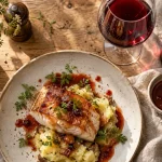 Poisson vin rouge : accord sans tanins, cabillaud et vin rouge