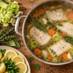 Recette du poisson au court bouillon : poisson blanc mijoté