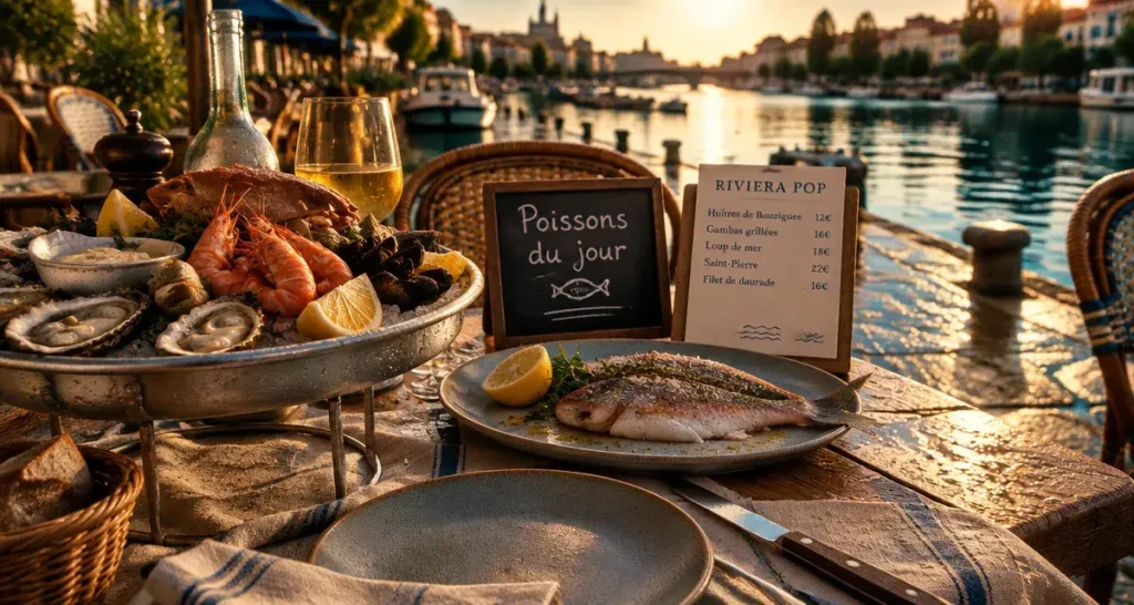 Restaurant de poisson à Agde : poissons sauvages, cuisine maison et terrasse au bord de l’Hérault